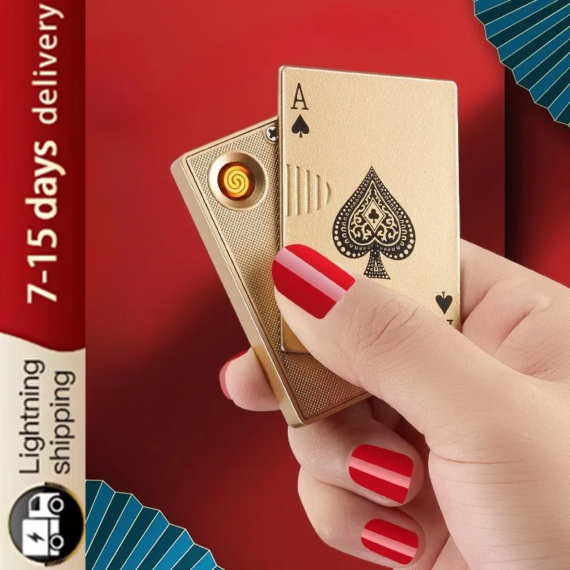 Metal Charging Lighter High Beauty Poker Card USB Tungsten Wire Ignition Spades A Creative Lighter Cigarette Accessories
Metal Charging Lighter High Beauty Poker Card USB Tungsten Wire Ignition Spades A Creative Lighter Cigarette Accessories