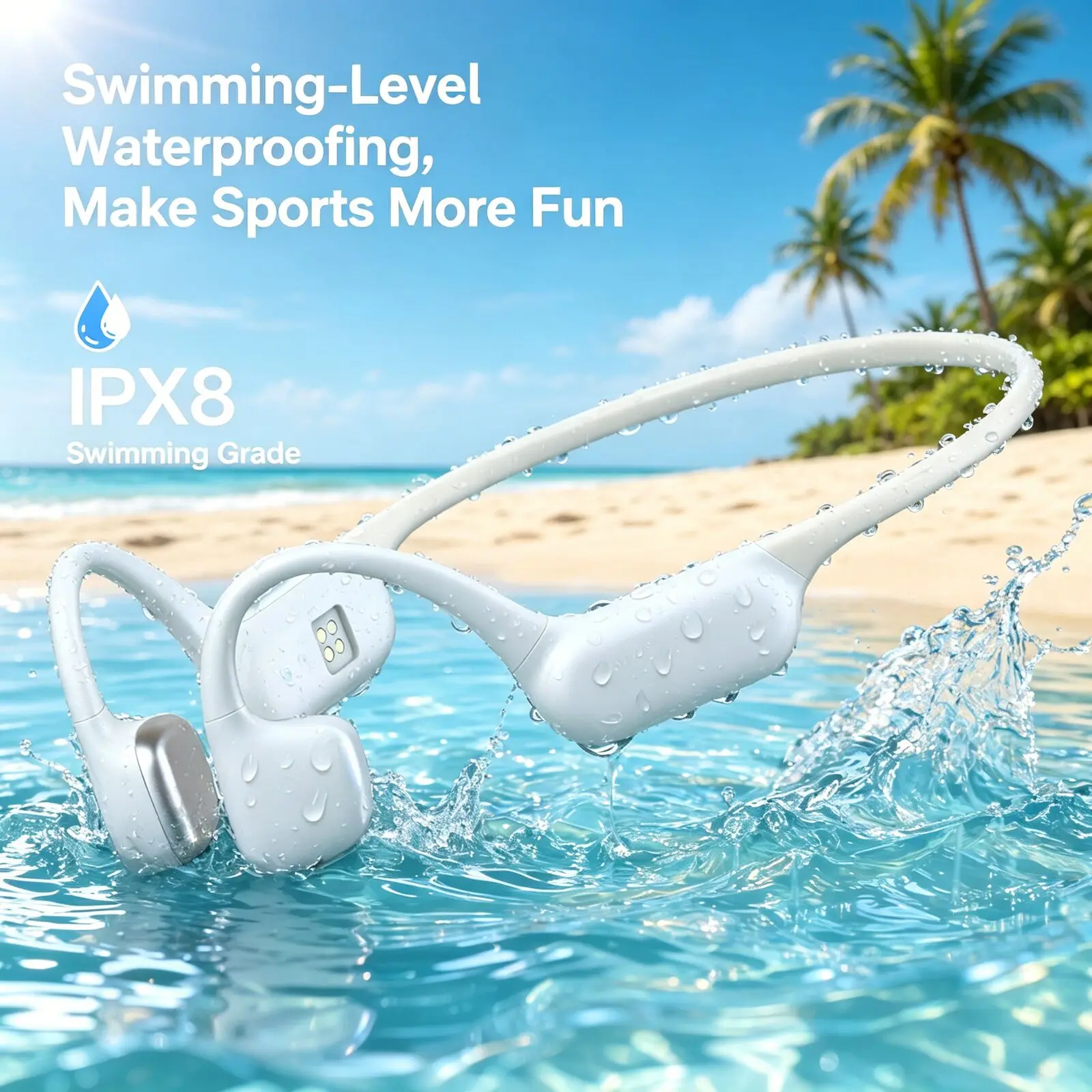 Bluetooth 5.4 Bone Conduction Built in 32GB Rom Headset Neckband Magnetic Charging 28g Lightweight IPX8 Sports Swimming Earbuds
Bluetooth 5.4 Bone Conduction Built in 32GB Rom Headset Neckband Magnetic Charging 28g Lightweight IPX8 Sports Swimming Earbuds