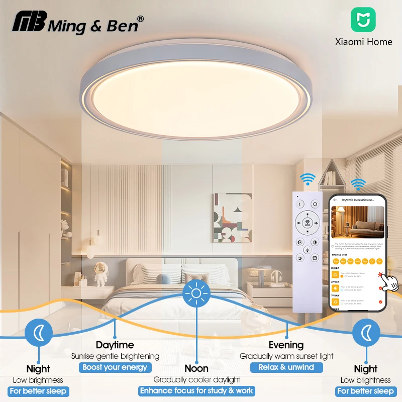 Smart Ceiling Light High Brightness with Xiaomi Home APP Control Eye Protection Stepless Dimming Voice Control for Home Office
Smart Ceiling Light High Brightness with Xiaomi Home APP Control Eye Protection Stepless Dimming Voice Control for Home Office