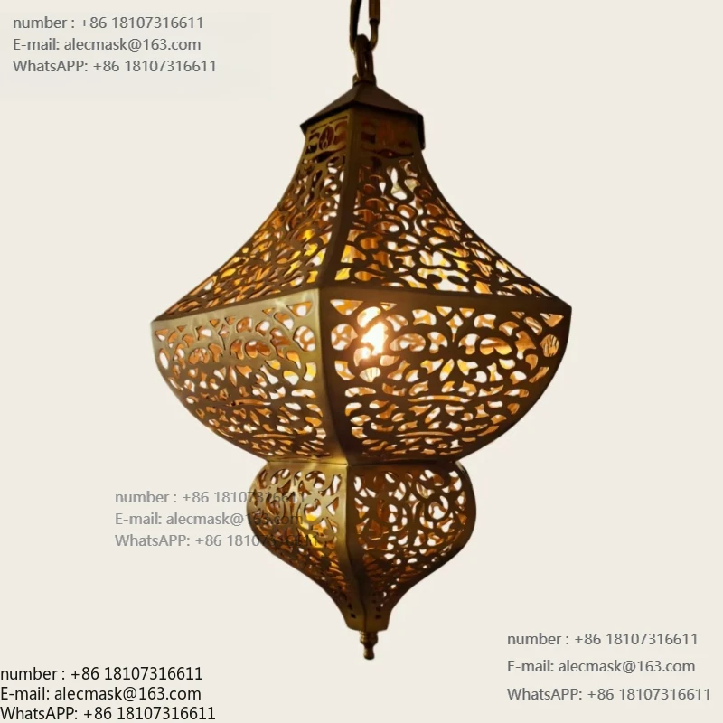 Moroccan Golden Filigree Pendant Light Custom Cutout Iron or Brass Hanging Lamp
Moroccan Golden Filigree Pendant Light Custom Cutout Iron or Brass Hanging Lamp