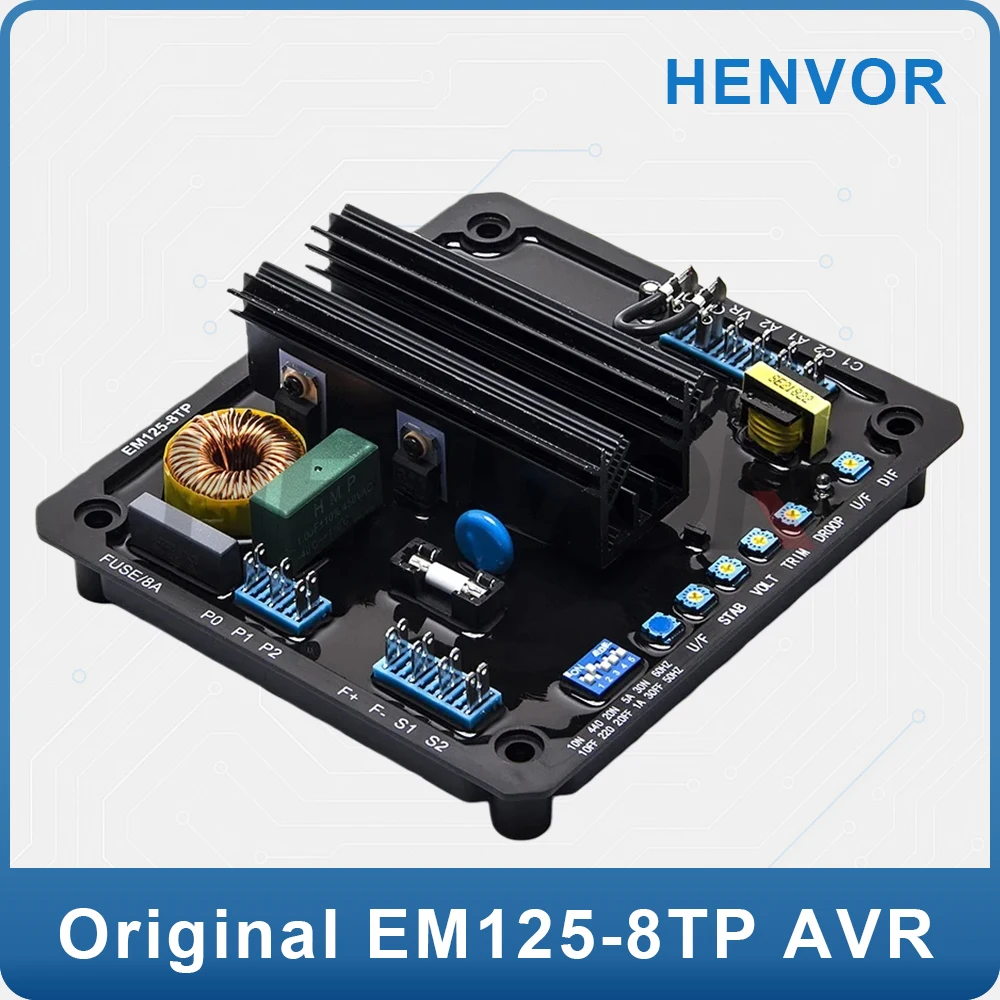 EM125-8TP Marine AVR Automatic Voltage Regulator for Diesel Generators – Brushless Excitation Stabilizer Control Board
EM125-8TP Marine AVR Automatic Voltage Regulator for Diesel Generators – Brushless Excitation Stabilizer Control Board
