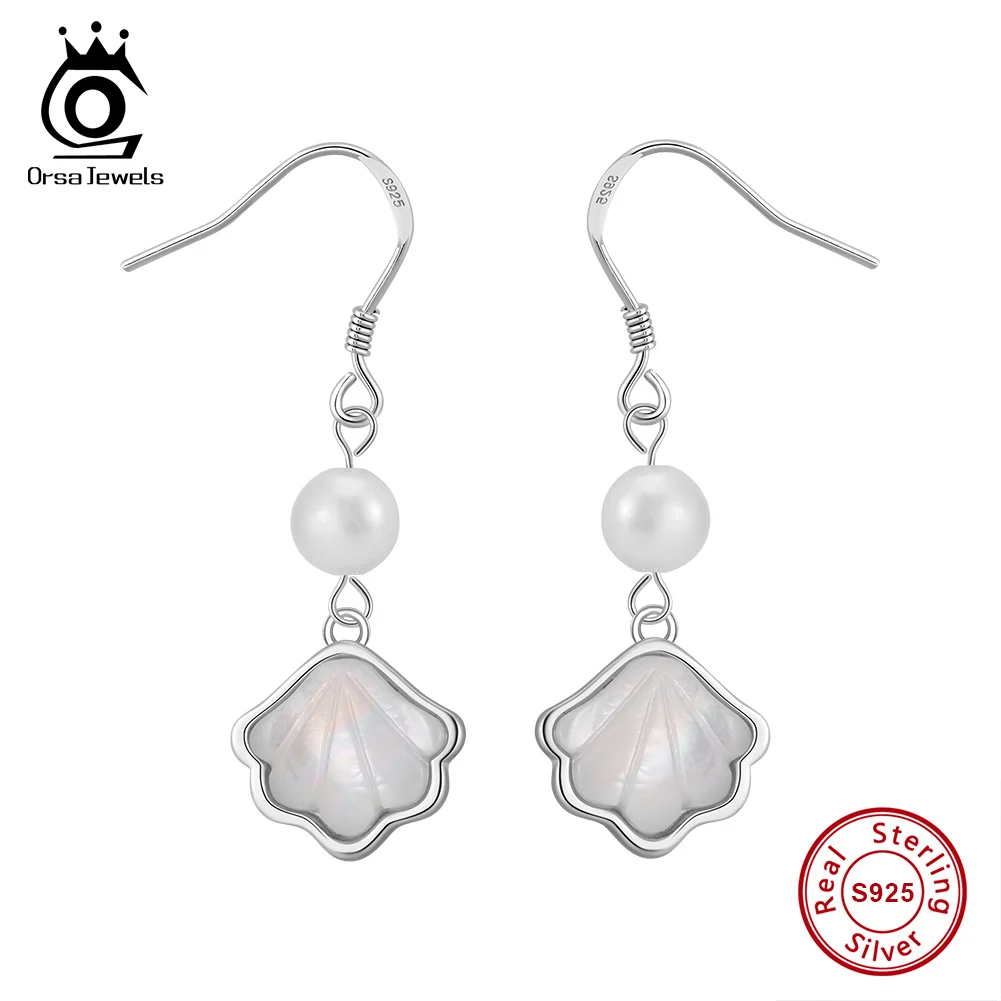 ORSA JEWELS Luxury 925 Sterling Silver Shell Shape Earrings New Style Popular Ear Drop Needle Pearls Earrings Jewelry Set GPE120
ORSA JEWELS Luxury 925 Sterling Silver Shell Shape Earrings New Style Popular Ear Drop Needle Pearls Earrings Jewelry Set GPE120