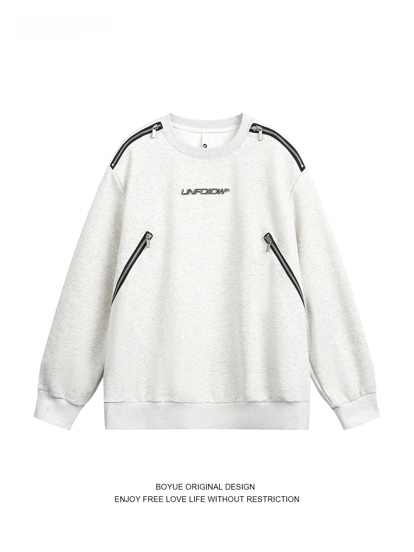 Boyue American Deconstructed Metal Zipper High Street Sweatirt Casual Heavyweight round Ne Cool Small ence Men's Top
Boyue American Deconstructed Metal Zipper High Street Sweatirt Casual Heavyweight round Ne Cool Small ence Men's Top