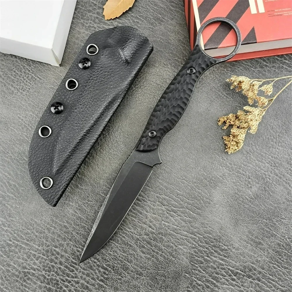 Fixed Blade Knife for Outdoor Camping D2 Steel Stonewashed Blade with G10 Handle and Tactical Kydex Sheath EDC Military Tool
Fixed Blade Knife for Outdoor Camping D2 Steel Stonewashed Blade with G10 Handle and Tactical Kydex Sheath EDC Military Tool