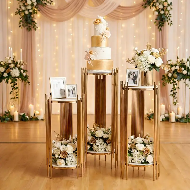 Shiny Gold Metal Cylinder Pedestal Stand , Wedding Floral Display Outdoor Cake Candy Shop For Ceremony Birthday Home Event Decor
Shiny Gold Metal Cylinder Pedestal Stand , Wedding Floral Display Outdoor Cake Candy Shop For Ceremony Birthday Home Event Decor