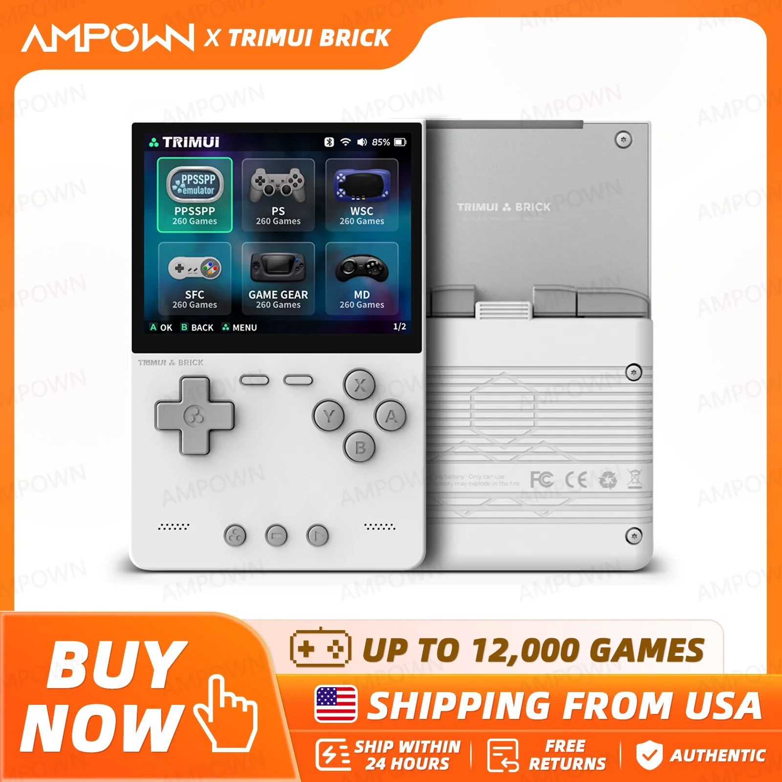 TRIMUI BRICK Handheld Game Console 3.2'' IPS Screen Linux System Trimui UI Metal Back Panel Key LED Lighting Free Keycap Gifts
TRIMUI BRICK Handheld Game Console 3.2'' IPS Screen Linux System Trimui UI Metal Back Panel Key LED Lighting Free Keycap Gifts