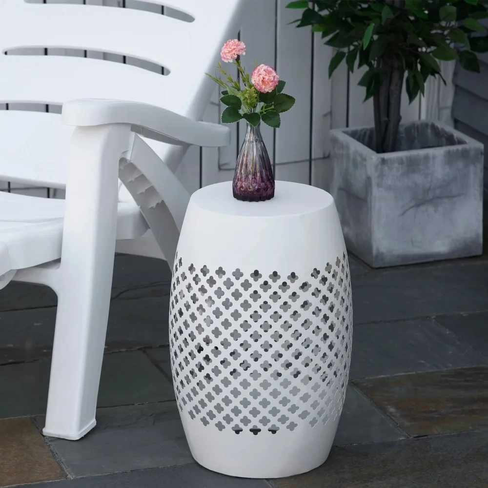 12.5" Steel Patio End Table, Round Hollow Drum Side Table, Accent Table for Indoor and Outdoor
12.5" Steel Patio End Table, Round Hollow Drum Side Table, Accent Table for Indoor and Outdoor