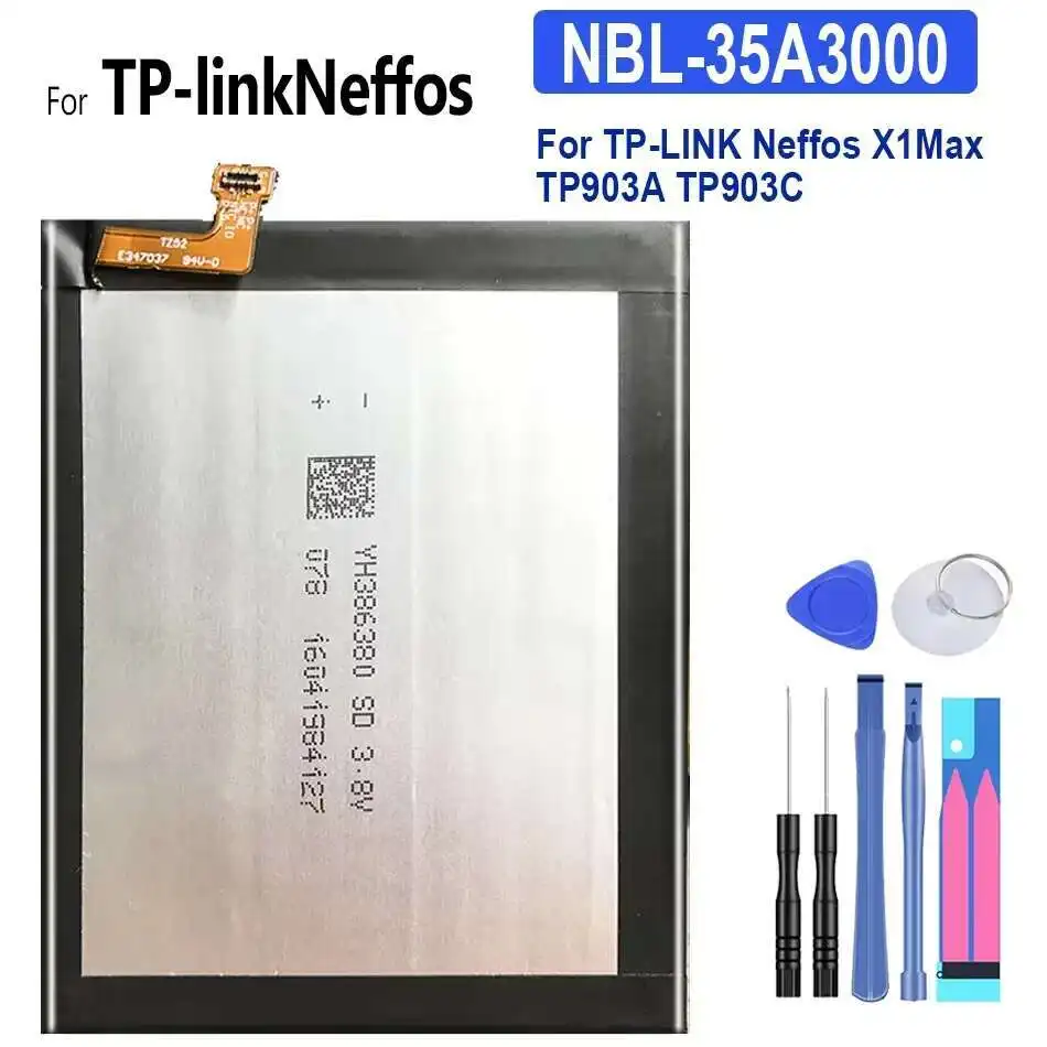 3000 мАч для TP-Link Neffos X1max TP903A TP903C Nbl-35A3000 аккумулятор мобильного телефона высокой емкости
3000 мАч для TP-Link Neffos X1max TP903A TP903C Nbl-35A3000 аккумулятор мобильного телефона высокой емкости