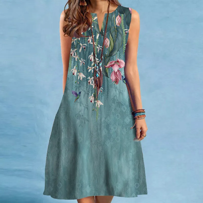 V-Neck Floral Pattern Women Mini Dresses Summer Sleeveless 3D Print Flower Street Casual Dress 6XL Large Size Loose Dress
V-Neck Floral Pattern Women Mini Dresses Summer Sleeveless 3D Print Flower Street Casual Dress 6XL Large Size Loose Dress