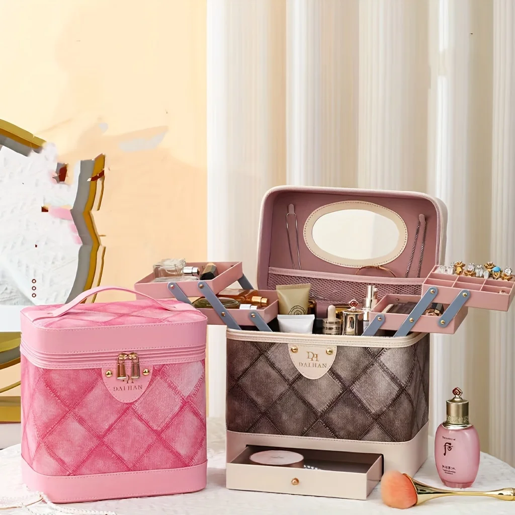 1pc Large Capacity Makeup Case Makeup Organizer Case Portable Cosmetic Box 4 Trays Makeup Case For Women Makeup , Makeup Tools,
1pc Large Capacity Makeup Case Makeup Organizer Case Portable Cosmetic Box 4 Trays Makeup Case For Women Makeup , Makeup Tools,