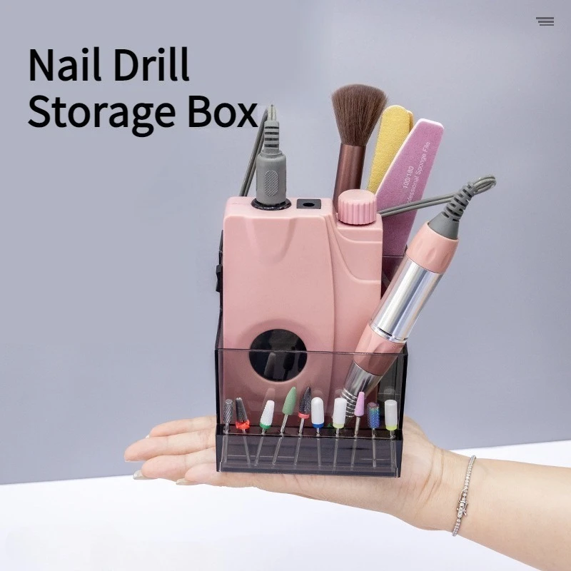 Multifunctional Nail Drill Bits Holder Portable Nail Polishing Machine Storage Box Nail Art Display Base for Home Use
Multifunctional Nail Drill Bits Holder Portable Nail Polishing Machine Storage Box Nail Art Display Base for Home Use