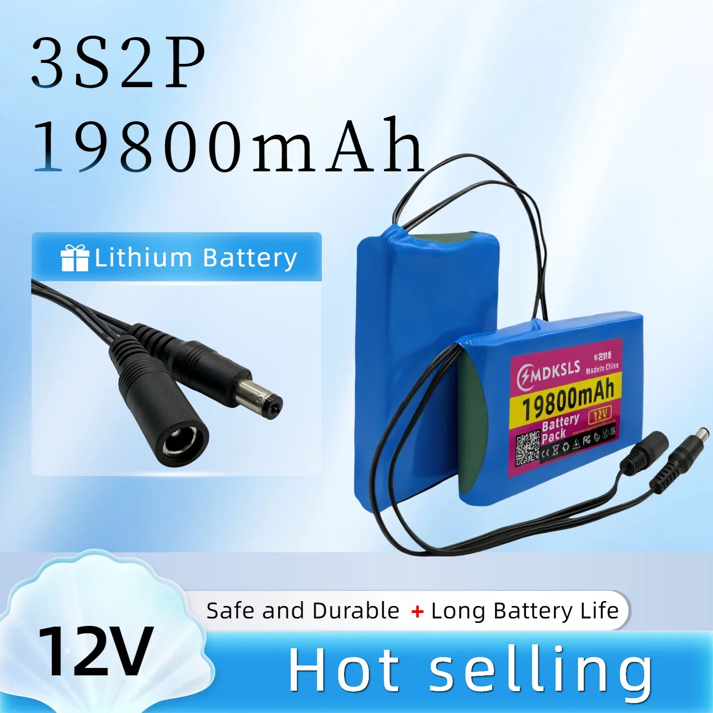 12V 3S2P 19800mah Portable battery Rechargeable Lithium Ion battery pack capacity DC 12v 19800mAh CCTV Cam Monitor
12V 3S2P 19800mah Portable battery Rechargeable Lithium Ion battery pack capacity DC 12v 19800mAh CCTV Cam Monitor