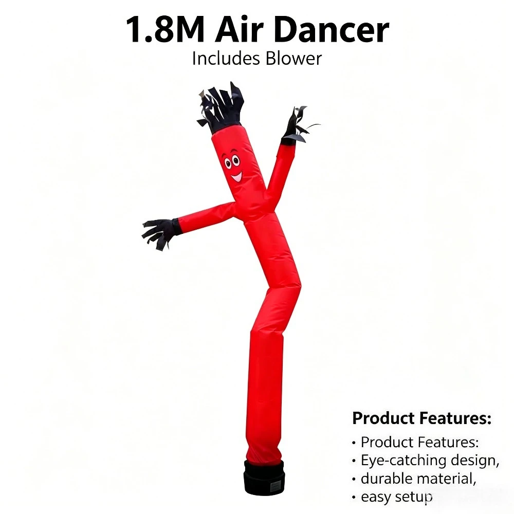 1.8m Small Inflatable Dancing Air Model, Air Dancer, Inflatable Tube Man Model, Indoor/Outdoor Advertising (Fan Included)
1.8m Small Inflatable Dancing Air Model, Air Dancer, Inflatable Tube Man Model, Indoor/Outdoor Advertising (Fan Included)