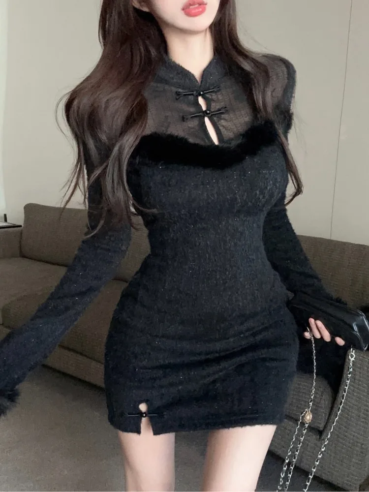 Sexy Hollow out Dress Women's Autumn Winter Inner Wear High Waist Short Skirt Retro Style Commute Suitable for All ...
Sexy Hollow out Dress Women's Autumn Winter Inner Wear High Waist Short Skirt Retro Style Commute Suitable for All ...