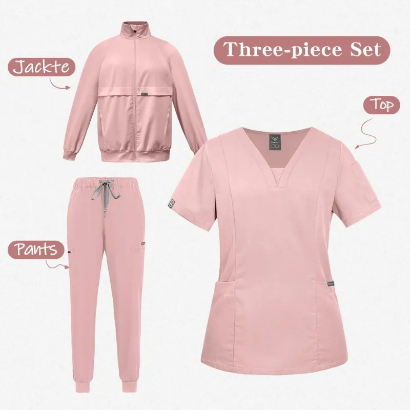 Beauty Salon Workwear Three Piece Set Straight Leg Pants for Both Men and Women, Medical Beauty Doctor Workwear Jacket Set
Beauty Salon Workwear Three Piece Set Straight Leg Pants for Both Men and Women, Medical Beauty Doctor Workwear Jacket Set
