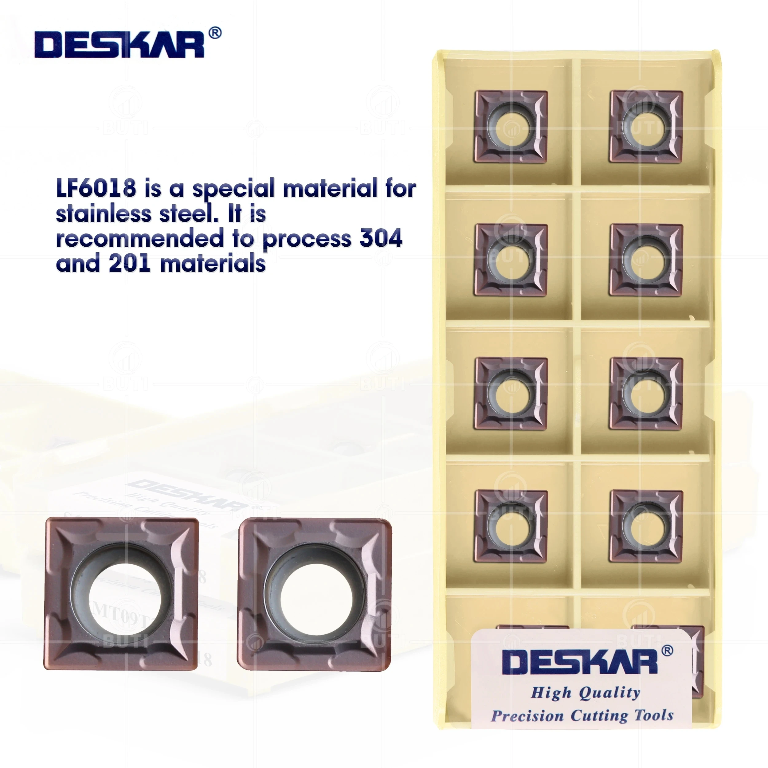 DESKAR 100% Original SCMT09T304 SCMT09T308 LF6018 CNC Lathe Cutter Cutting Carbide Insert SCMT Turning Tools For Stainless Steel
DESKAR 100% Original SCMT09T304 SCMT09T308 LF6018 CNC Lathe Cutter Cutting Carbide Insert SCMT Turning Tools For Stainless Steel