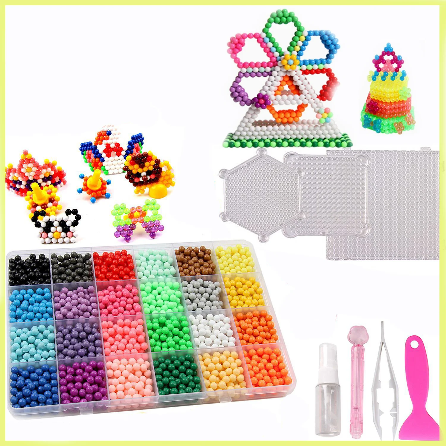 3D puzzle Fuse Beads Magic Water Beads DIY set jigsaw Pegboard kids toys for Children Girls Gift 8 10 years Pen Tweezer Tool
3D puzzle Fuse Beads Magic Water Beads DIY set jigsaw Pegboard kids toys for Children Girls Gift 8 10 years Pen Tweezer Tool