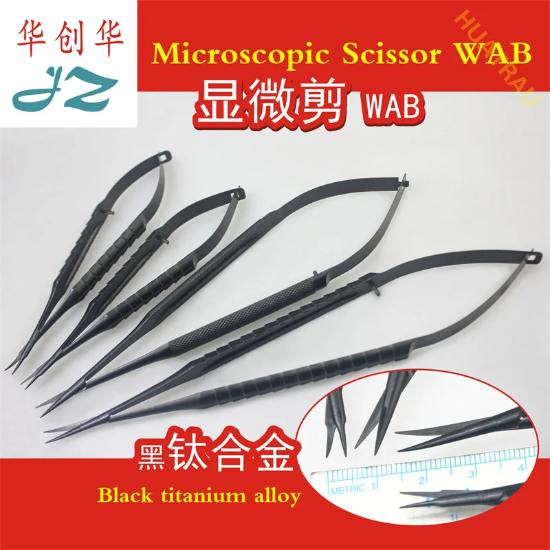 JZ medical titanium alloy microscissors WAB black non-reflective non-magnetic ophthalmic hand surgery fine scissors
JZ medical titanium alloy microscissors WAB black non-reflective non-magnetic ophthalmic hand surgery fine scissors