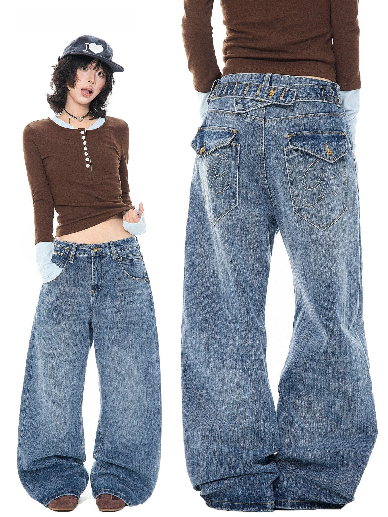 American Sle Waed Bamboo Denim Pants Women's Loose Casual Straight Leg Jeans Paris Bule Design Comfortable All Seasons
American Sle Waed Bamboo Denim Pants Women's Loose Casual Straight Leg Jeans Paris Bule Design Comfortable All Seasons