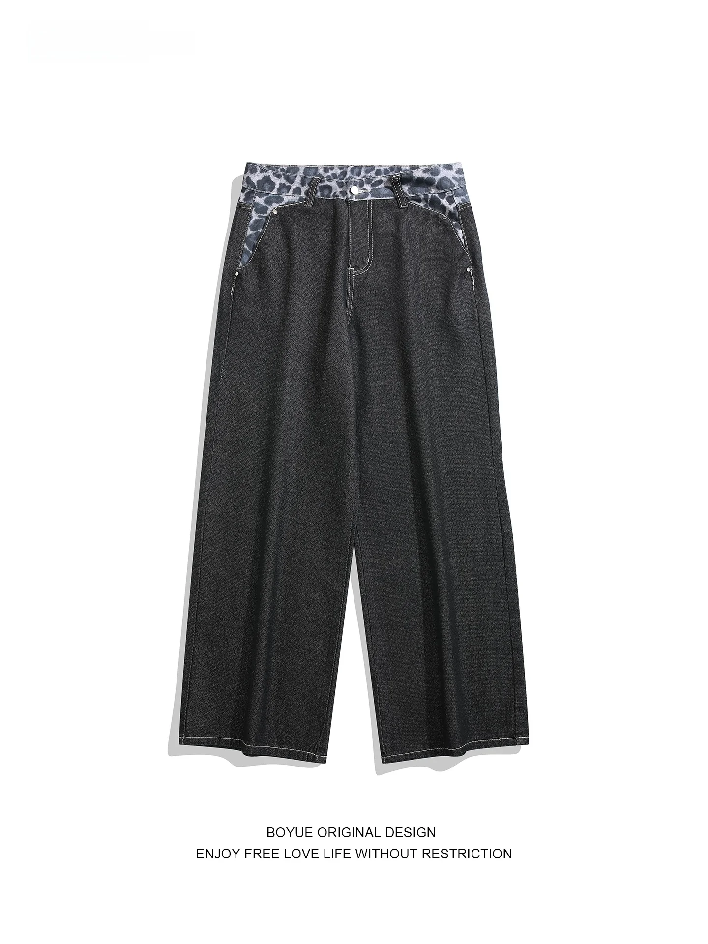 Boyue American Retro Wide Leg Jeans Men Women Waed Waist Splicing Design Street Long Pants Men's Cotton Polyester Blend
Boyue American Retro Wide Leg Jeans Men Women Waed Waist Splicing Design Street Long Pants Men's Cotton Polyester Blend