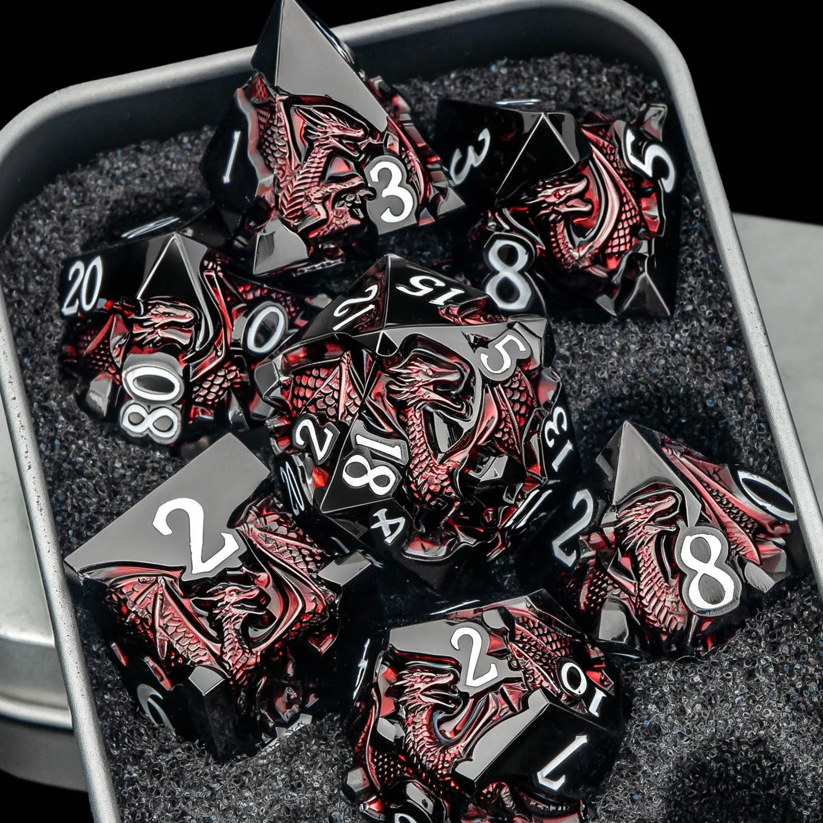Dragon DND Dice Set for Role Playing Game, Metal D&D Dice Set Dungeon and Dragon, Polyhedral D and D Dice D20 D12 D10 D8 D6 D4
Dragon DND Dice Set for Role Playing Game, Metal D&D Dice Set Dungeon and Dragon, Polyhedral D and D Dice D20 D12 D10 D8 D6 D4