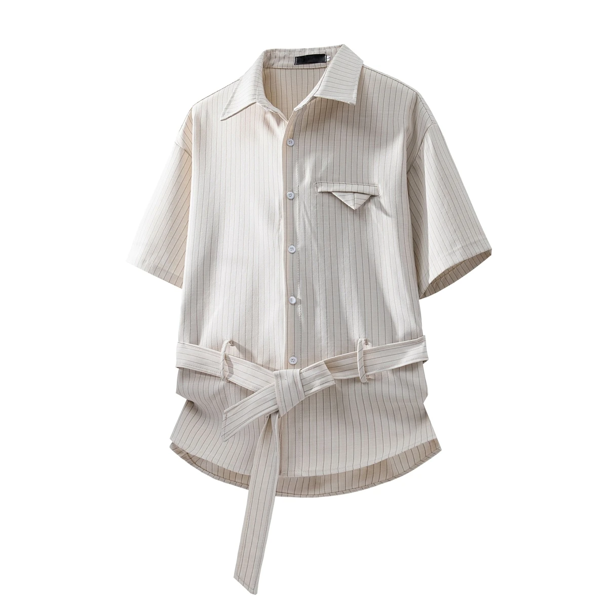 Summer New Men's Loose Striped Short Sleeve Shirt American Cool Style Casual Outerwear Polyester Standard Fit Cleanfit
Summer New Men's Loose Striped Short Sleeve Shirt American Cool Style Casual Outerwear Polyester Standard Fit Cleanfit