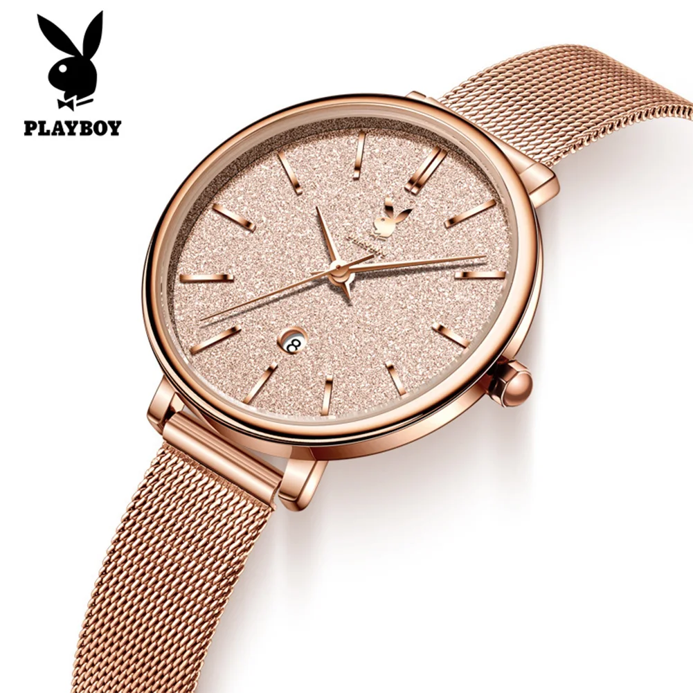 Часы PLAYBOY для женщин, элегантные женские наручные часы из розового золота со стальным ремешком и блестящим циферблатом с бриллиантами, водонепроницаемые оригинальные кварцевые женские наручные часы 3093
Часы PLAYBOY для женщин, элегантные женские наручные часы из розового золота со стальным ремешком и блестящим циферблатом с бриллиантами, водонепроницаемые оригинальные кварцевые женские наручные часы 3093