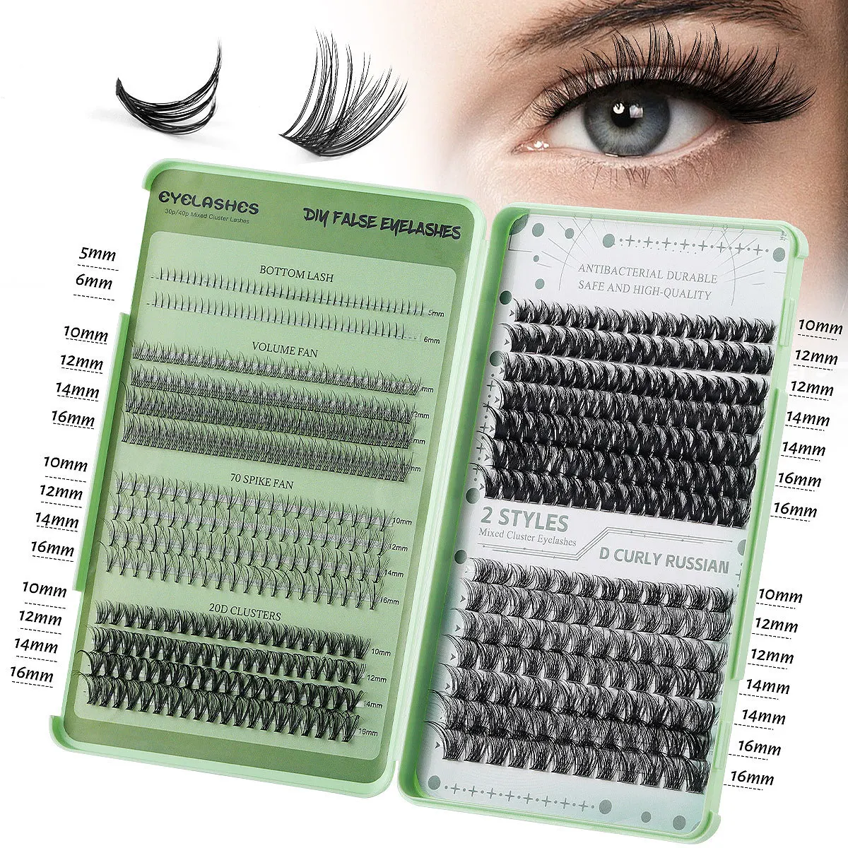 DIY Lash Extension Kit 551 Clusters D Curl Individual Lashes 10-16mm Natural Thick with Bond Seal Tweezers for Beginners
DIY Lash Extension Kit 551 Clusters D Curl Individual Lashes 10-16mm Natural Thick with Bond Seal Tweezers for Beginners