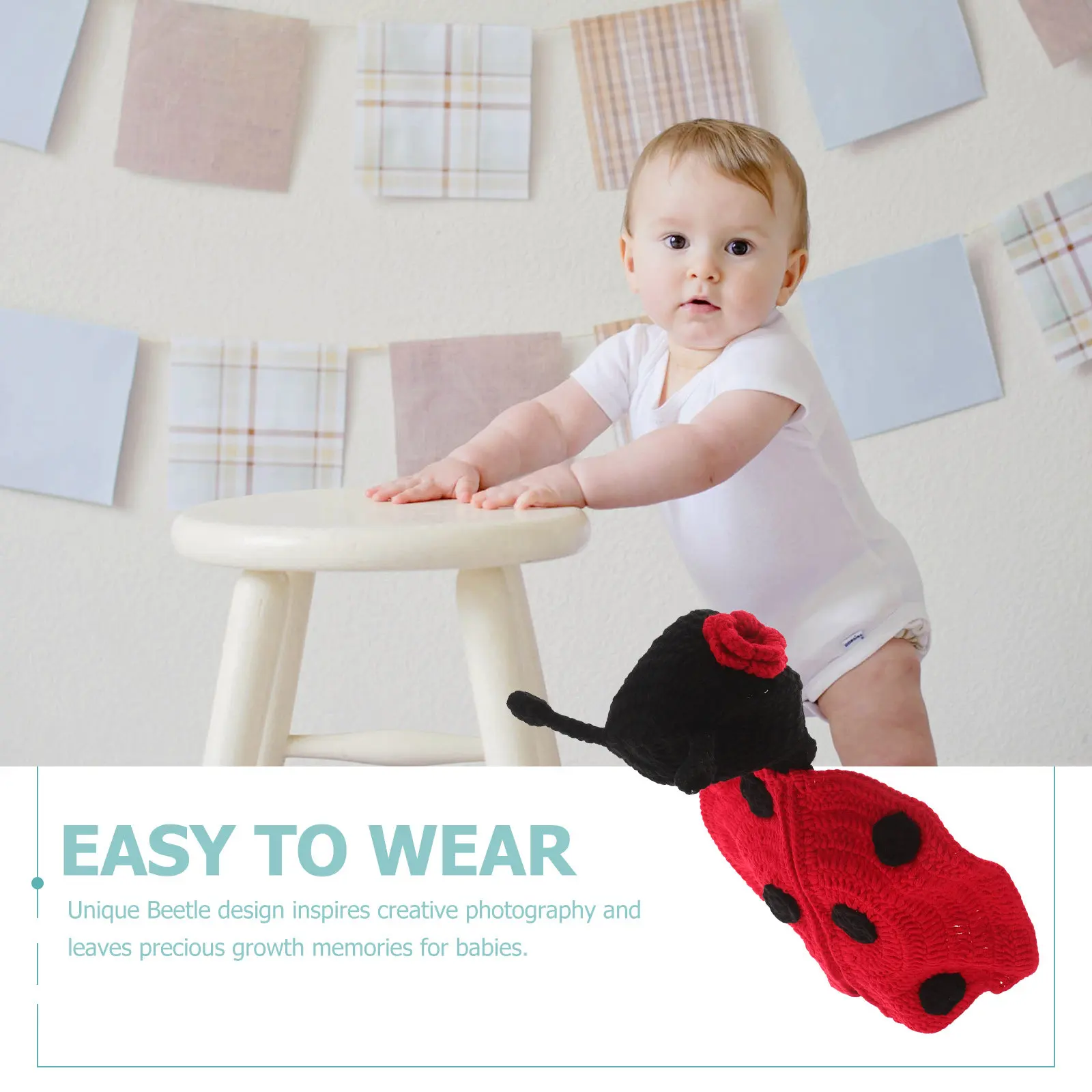 Newborn Photoshoot Outfit Beetle Themed Knitted Costume for Baby Girl Boy Photography Prop Infant Wear Soft Comfortable
Newborn Photoshoot Outfit Beetle Themed Knitted Costume for Baby Girl Boy Photography Prop Infant Wear Soft Comfortable