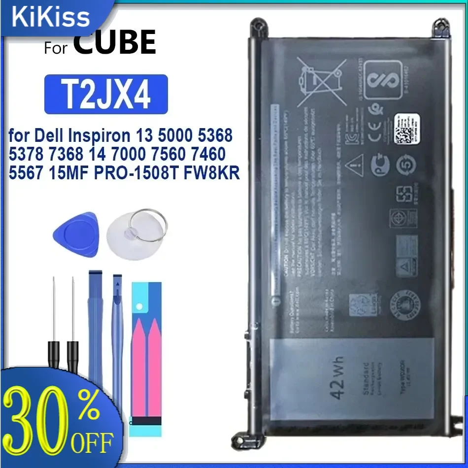 Аккумулятор для ноутбука 3600 мАч для Dell Inspiron 13 5000 5368 5378 7368 14 7000 7560 7460 5567 15MF PRO-1508T FW8KR T2JX4/3CRH3
Аккумулятор для ноутбука 3600 мАч для Dell Inspiron 13 5000 5368 5378 7368 14 7000 7560 7460 5567 15MF PRO-1508T FW8KR T2JX4/3CRH3