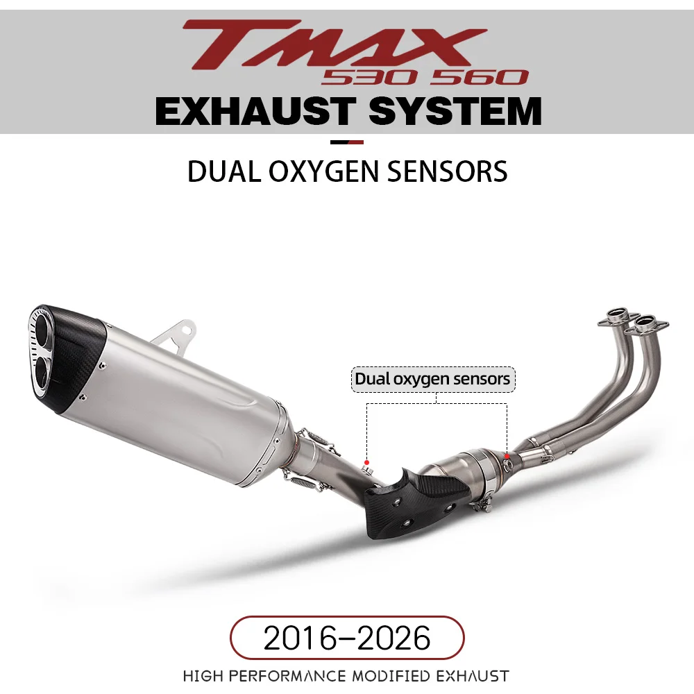 Motorcycle Exhaust Full Stainless Steel Exhaust System Front Link Pipe Modified Exhaust Muffler for TMAX 560 Tmax530 Tmax560
Motorcycle Exhaust Full Stainless Steel Exhaust System Front Link Pipe Modified Exhaust Muffler for TMAX 560 Tmax530 Tmax560