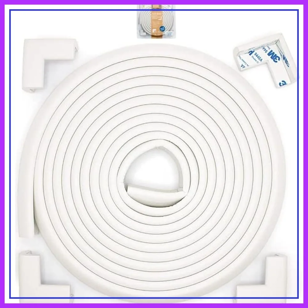 Slimfit Corner Edge Protector for Baby Proofing, 15ft Edge + 4 Corners, Furniture Safety Bumper Guard, Soft NBR Rubber Foam, 3M Adhesive, Oyster White
Slimfit Corner Edge Protector for Baby Proofing, 15ft Edge + 4 Corners, Furniture Safety Bumper Guard, Soft NBR Rubber Foam, 3M Adhesive, Oyster White