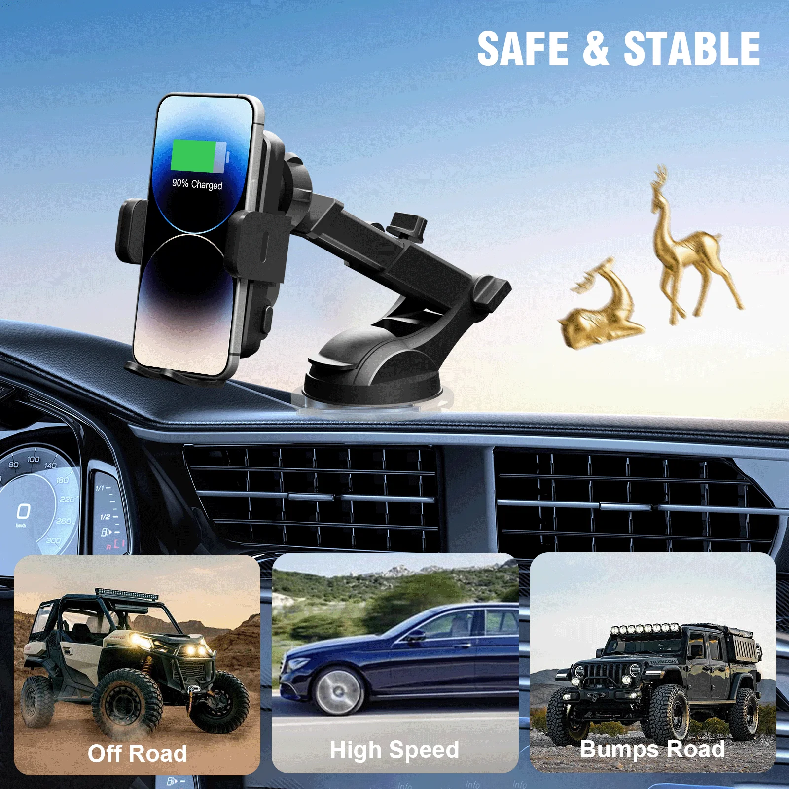 15W Fast Wireless Car Charger Auto Clamping Phone Mount For iPhone Galaxy
15W Fast Wireless Car Charger Auto Clamping Phone Mount For iPhone Galaxy