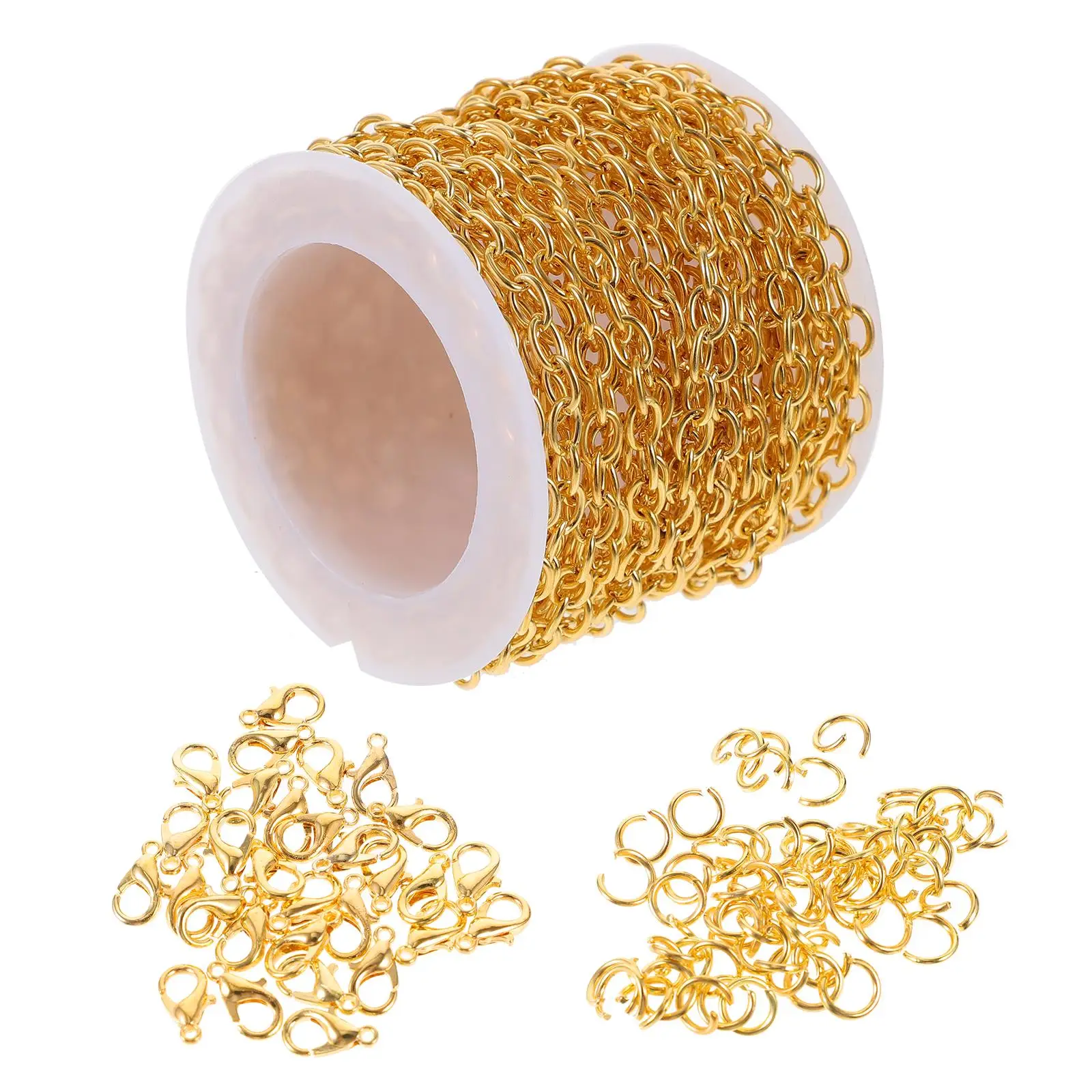 DIY H made Jewelry Necklace Chain Set Metal Supplies Lobster Clasps Bracelet Making Accessories Golden jewelry chain
DIY H made Jewelry Necklace Chain Set Metal Supplies Lobster Clasps Bracelet Making Accessories Golden jewelry chain