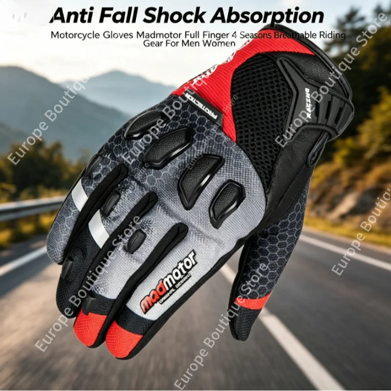 2026 NEW Anti Fall Shock Absorption Motorcycle Gloves Madmotor Full Finger 4 Seasons Breathable Riding Gear for Men Women
2026 NEW Anti Fall Shock Absorption Motorcycle Gloves Madmotor Full Finger 4 Seasons Breathable Riding Gear for Men Women