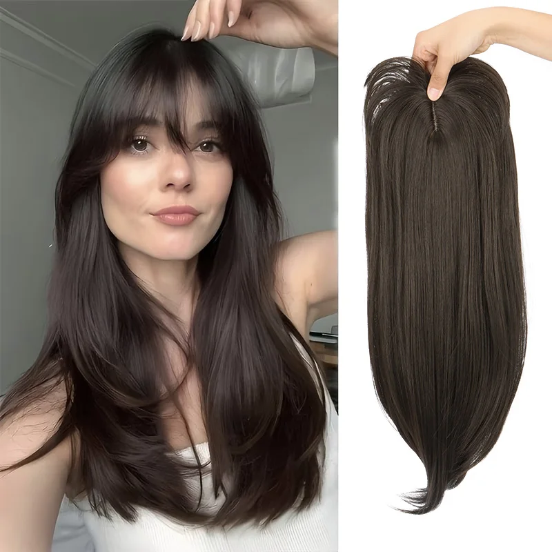 Synthetic Topper Hair Long Straight Invisible Hair Extension Loss Hairpiece Heat Resistant Fiber For Women Daily Styling
Synthetic Topper Hair Long Straight Invisible Hair Extension Loss Hairpiece Heat Resistant Fiber For Women Daily Styling