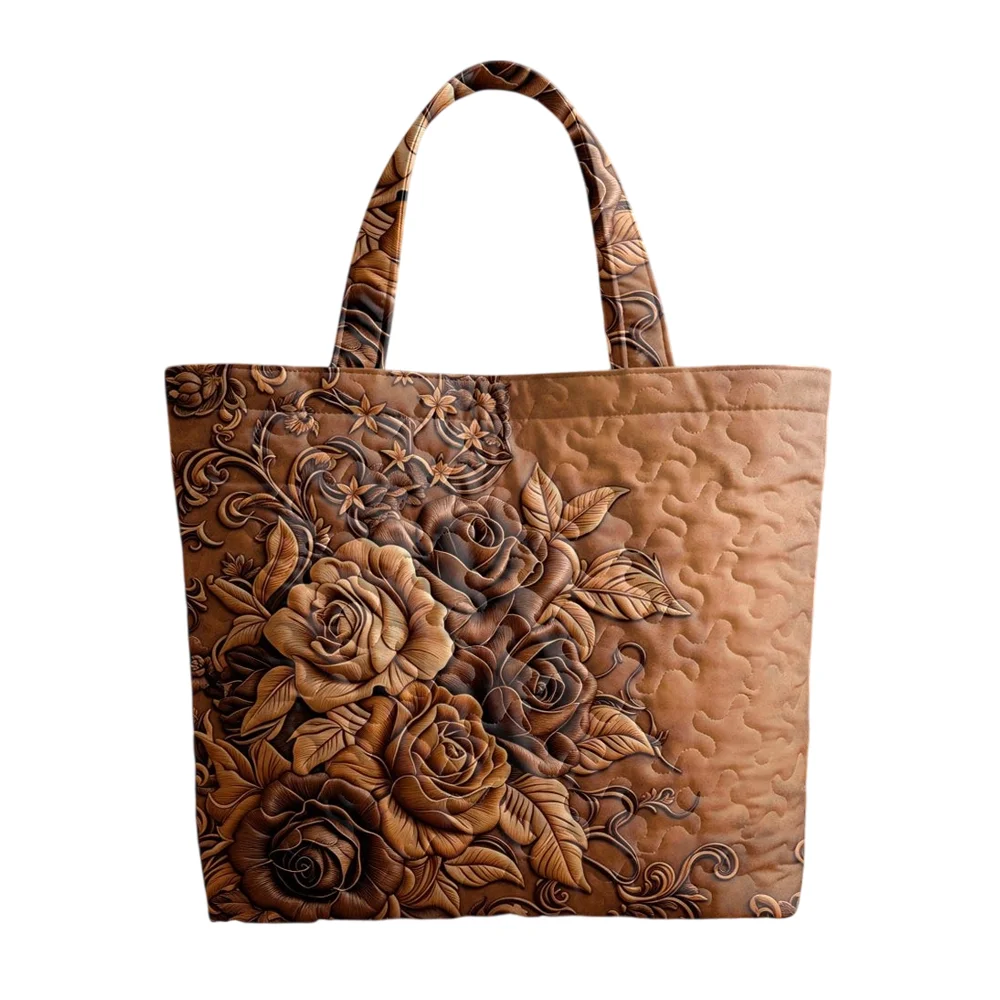 Vintage Rose Quilted Tote Bag Elegant Floral Shoulder Handbag Stylish Daily Bag for Shopping Travel
Vintage Rose Quilted Tote Bag Elegant Floral Shoulder Handbag Stylish Daily Bag for Shopping Travel