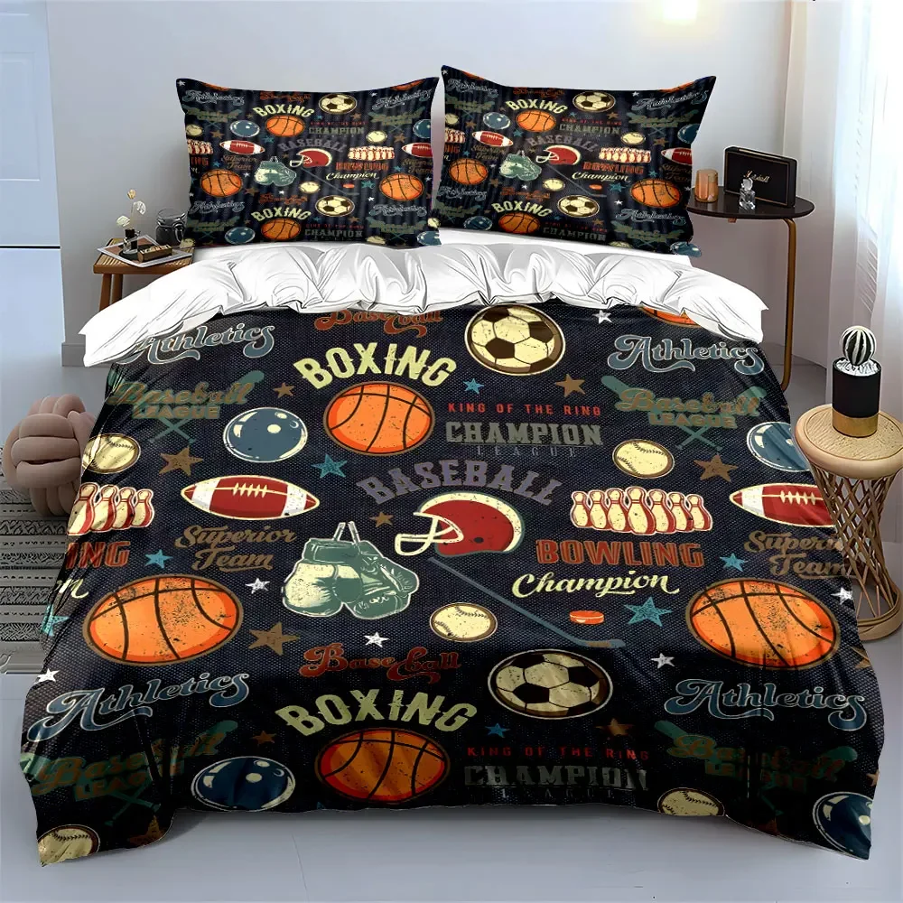 Sports Theme Decorative Fabric Set Soft Comfortable Duvet Cover Bedding Set Included 1*Duvet Cover & 2*Pillowcases, gift
Sports Theme Decorative Fabric Set Soft Comfortable Duvet Cover Bedding Set Included 1*Duvet Cover & 2*Pillowcases, gift