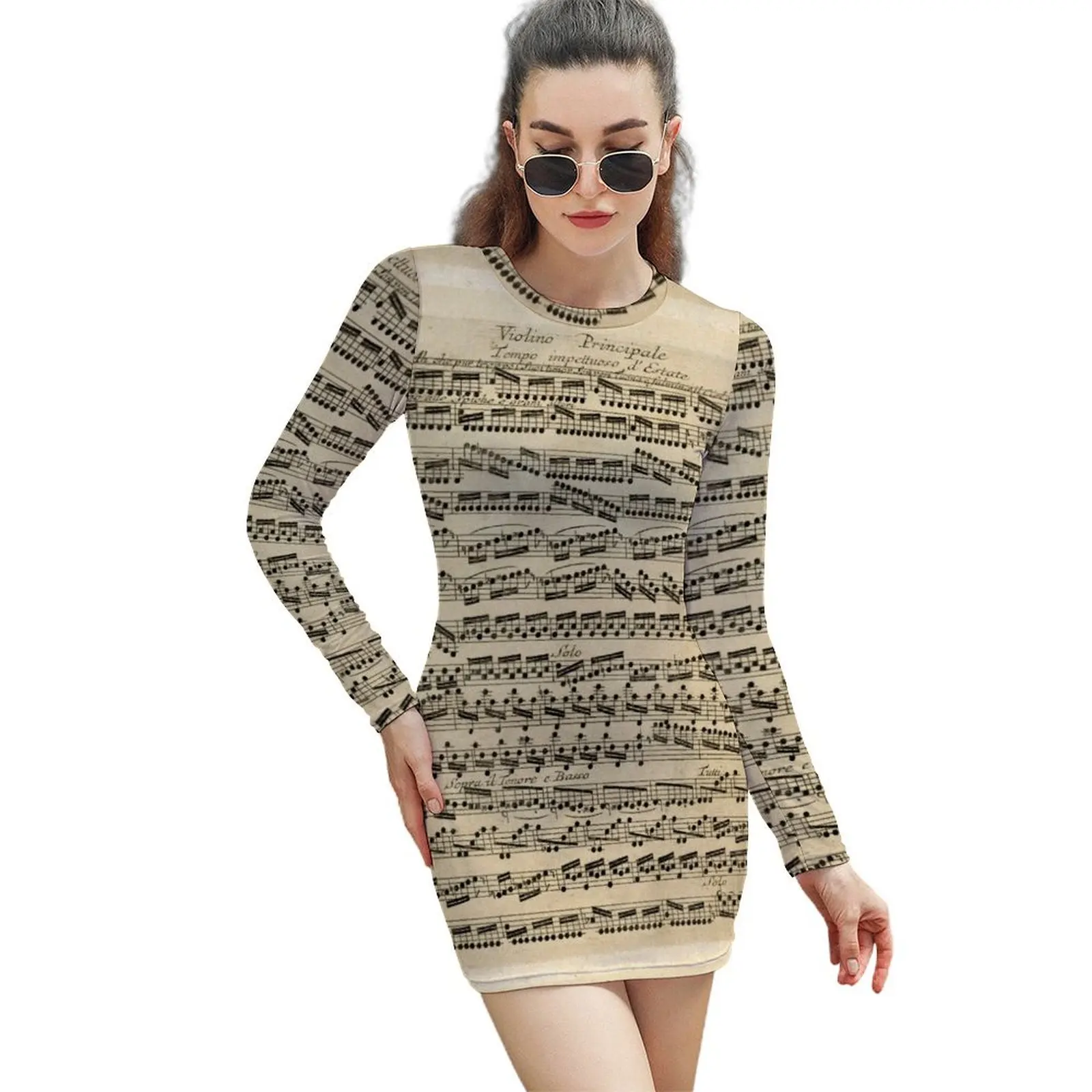 Vivaldi Summer The four Seasons Original handwritten score (2 of 4) Long-Sleeved Sheath Dress birthday dress
Vivaldi Summer The four Seasons Original handwritten score (2 of 4) Long-Sleeved Sheath Dress birthday dress