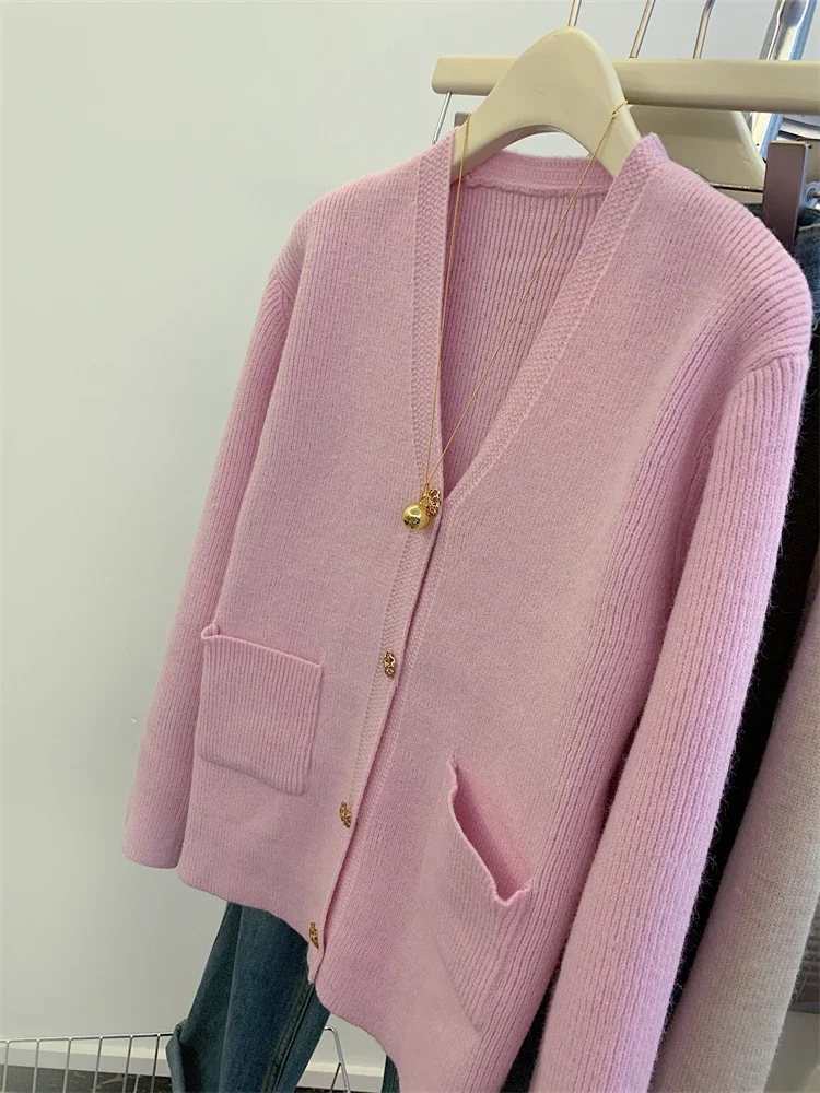 Long Sleeves V-Neck Sweaters Jumper 90s Vintage 2000s Clothes Autumn Women's Pink Cardigan Cashmere Sweater Harajuku Korean Y2k
Long Sleeves V-Neck Sweaters Jumper 90s Vintage 2000s Clothes Autumn Women's Pink Cardigan Cashmere Sweater Harajuku Korean Y2k