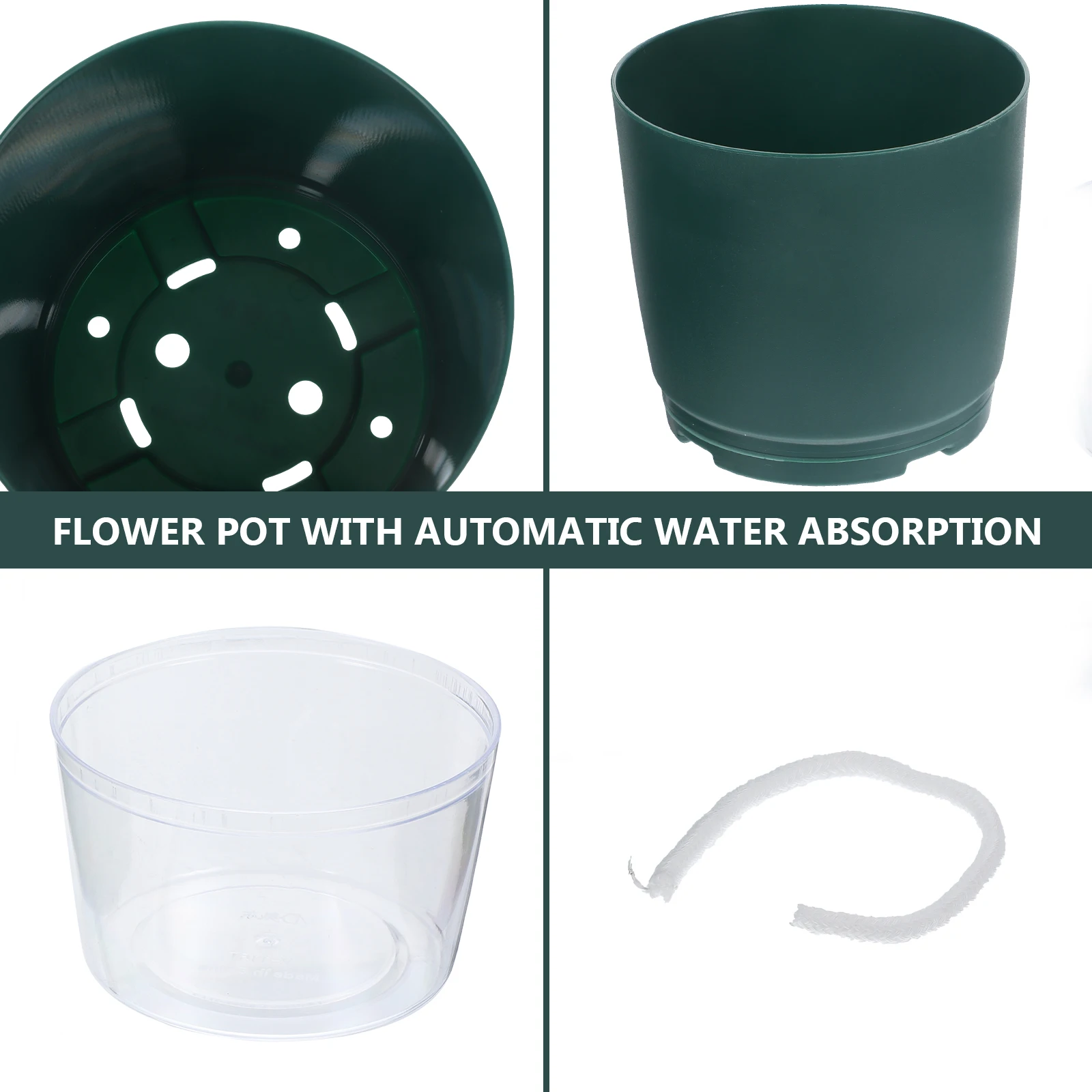 Automatic Water Absorbent Flower Pot Self-water Absorption Planter Plants Pots Plastic Watering
Automatic Water Absorbent Flower Pot Self-water Absorption Planter Plants Pots Plastic Watering
