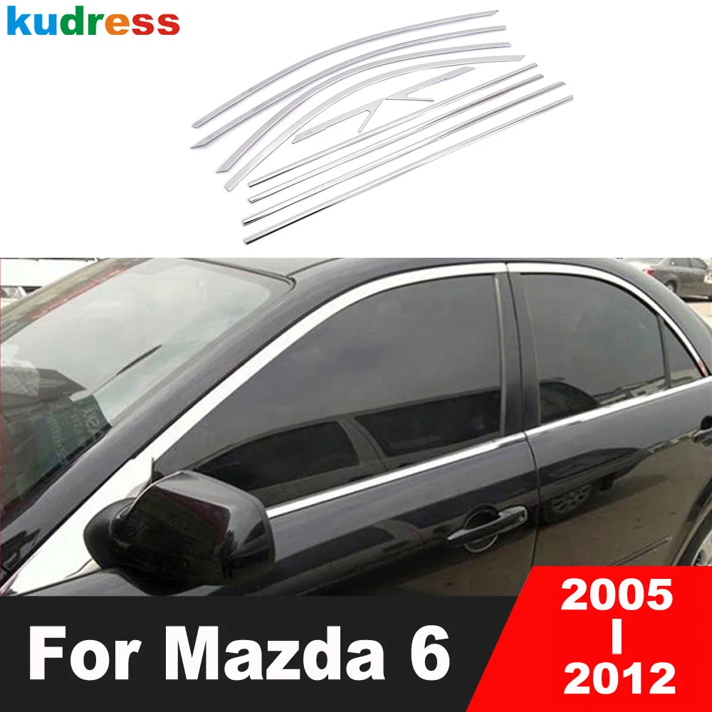 For Mazda 6 2005 2006 2007 2008 2009 2010 2011 2012 Stainless Steel Car Window Frame Sill Trim Molding Strip Car Accessories
For Mazda 6 2005 2006 2007 2008 2009 2010 2011 2012 Stainless Steel Car Window Frame Sill Trim Molding Strip Car Accessories