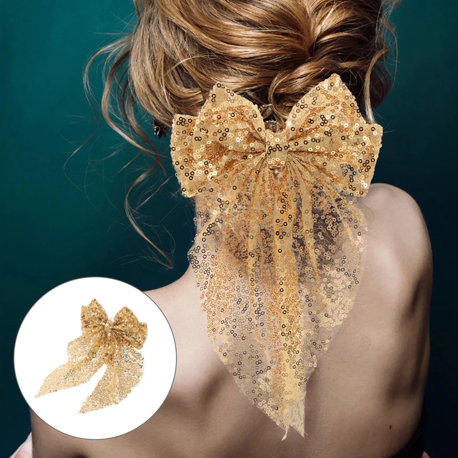 Большая заколка для волос с золотыми пайетками, блестящая заколка-крокодил для женщин, декоративные аксессуары для волос
Большая заколка для волос с золотыми пайетками, блестящая заколка-крокодил для женщин, декоративные аксессуары для волос