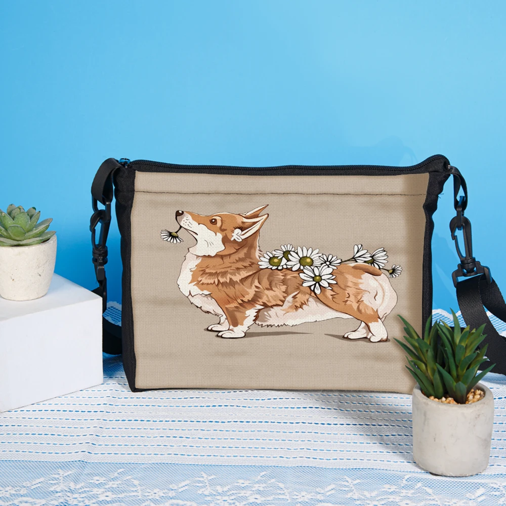1pc Corgi Dog Print Crossbody Bag Beige With Daisy Flowers And Cute Pet Design Shoulder Bags For Women Girls Casual Daily Use Tr
1pc Corgi Dog Print Crossbody Bag Beige With Daisy Flowers And Cute Pet Design Shoulder Bags For Women Girls Casual Daily Use Tr