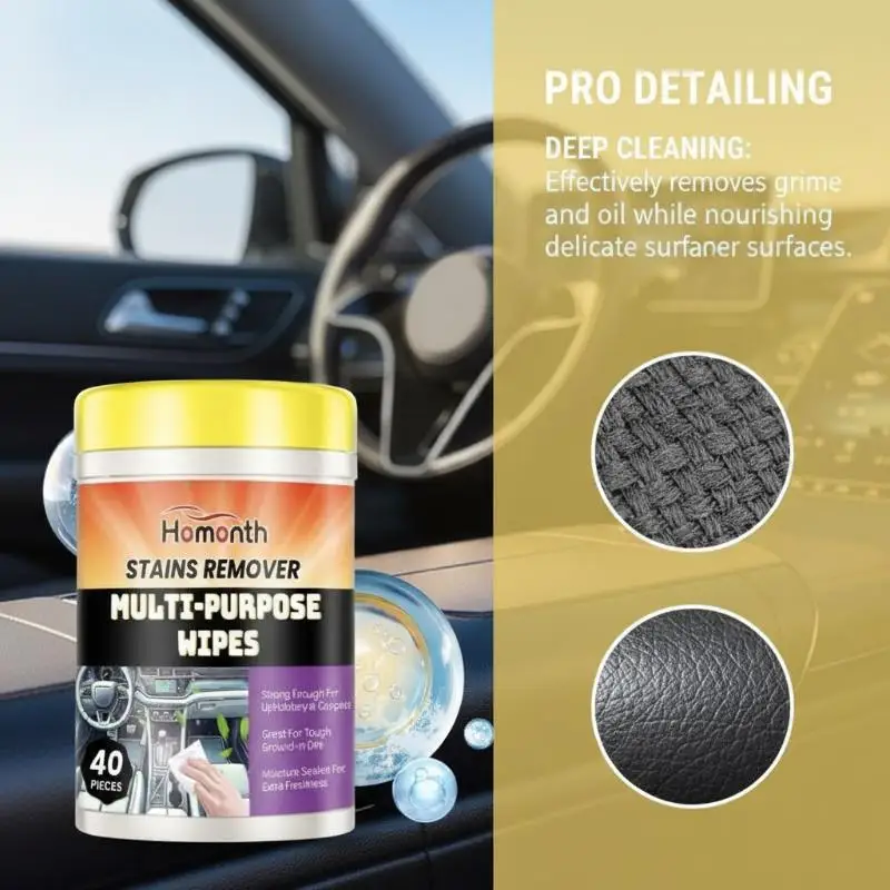 Interior Car Cleaning Wipes Multipurpose Dashboard Leather Seats Screen Quick Cleaner Removes Stains Dust For Car Maintenance
Interior Car Cleaning Wipes Multipurpose Dashboard Leather Seats Screen Quick Cleaner Removes Stains Dust For Car Maintenance
