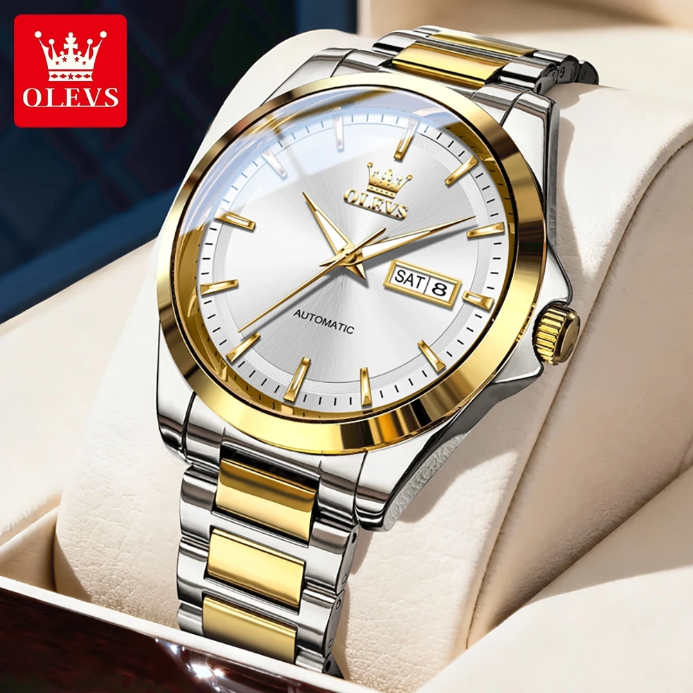 OLEVS 7090 Men's Automatic Watch Waterproof Luminous Date Week Stainless steel Mechanical Watch for Men
OLEVS 7090 Men's Automatic Watch Waterproof Luminous Date Week Stainless steel Mechanical Watch for Men