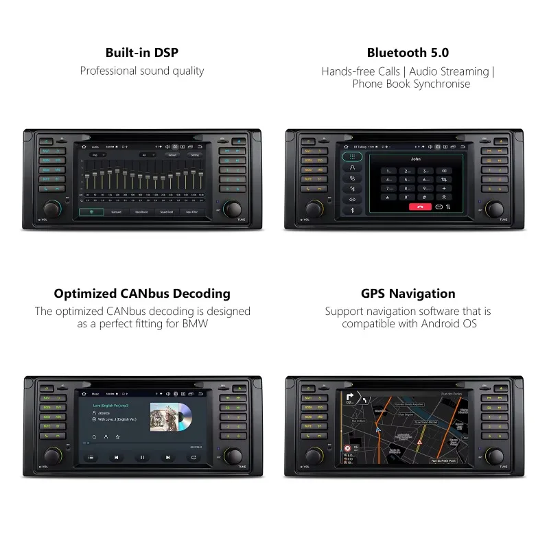 7" Car GPS Navigation for Android 12 8Core 8+128GB Carplay Screen Android Auto 4G LTE DSP Car Stereo for BMW E39 M5 1995-2003
7" Car GPS Navigation for Android 12 8Core 8+128GB Carplay Screen Android Auto 4G LTE DSP Car Stereo for BMW E39 M5 1995-2003