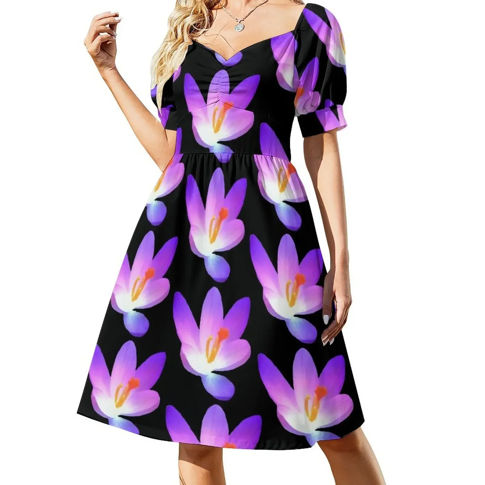 Crocus in violet, crocuses, spring, flowers, purple Short-Sleeved Dress dresses for women 2025 long sleeve dress Dress
Crocus in violet, crocuses, spring, flowers, purple Short-Sleeved Dress dresses for women 2025 long sleeve dress Dress