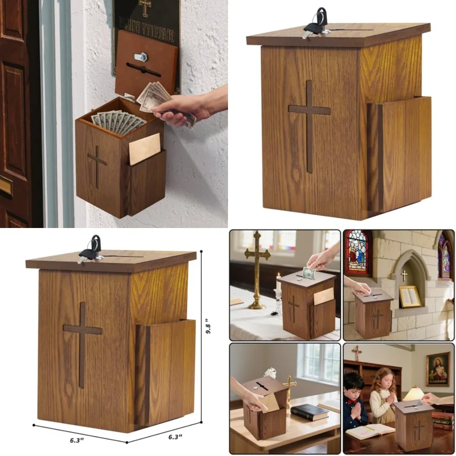 Prayer Request Box - Offering Boxes for Church, Cross Offering Box Collection Donation Charity Fundraising Box
Prayer Request Box - Offering Boxes for Church, Cross Offering Box Collection Donation Charity Fundraising Box