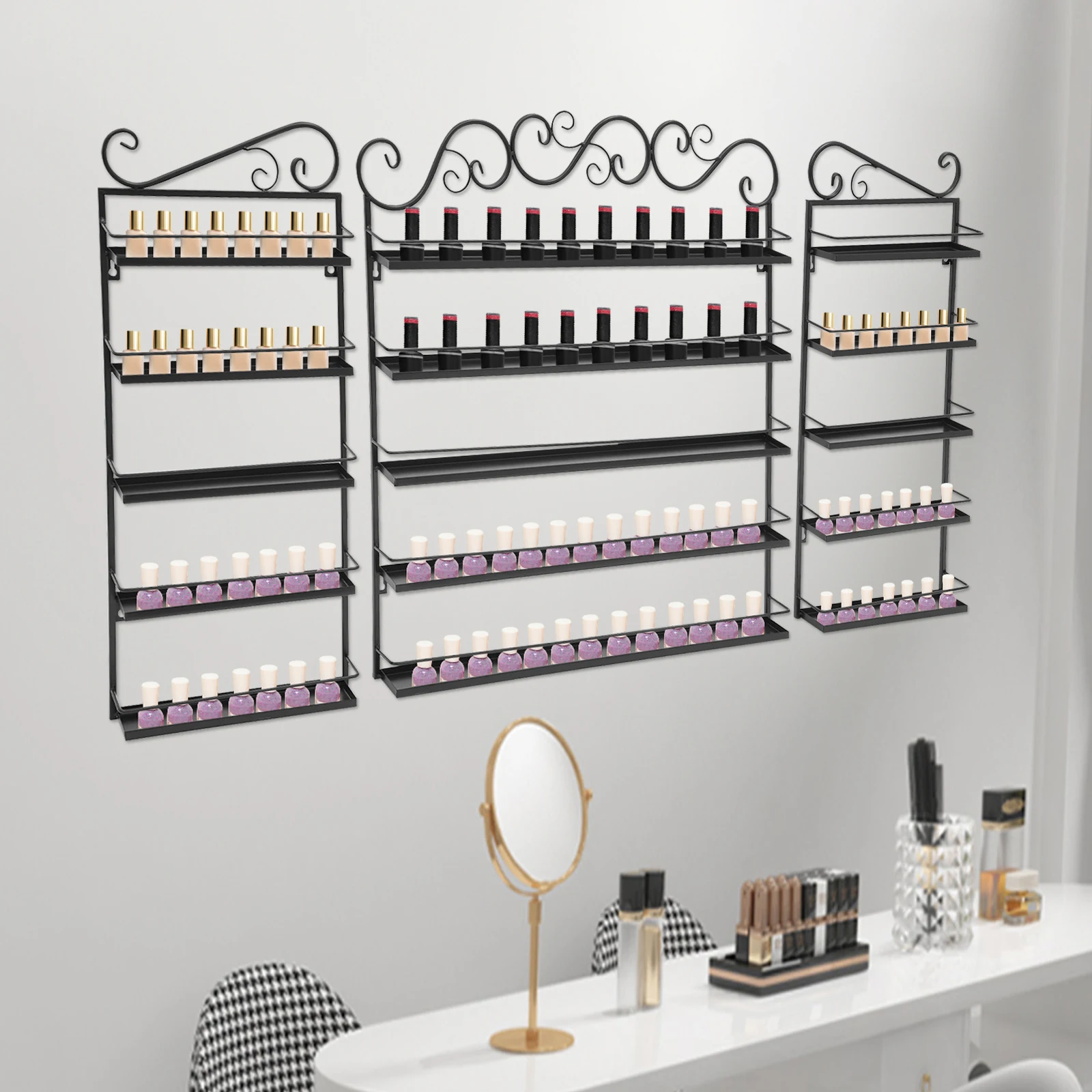 Настенная полка для лака для ногтей, органайзер-подставка для лака для ногтей, 5-уровневая акриловая полка для хранения дизайна ногтей для салона дома
Настенная полка для лака для ногтей, органайзер-подставка для лака для ногтей, 5-уровневая акриловая полка для хранения дизайна ногтей для салона дома